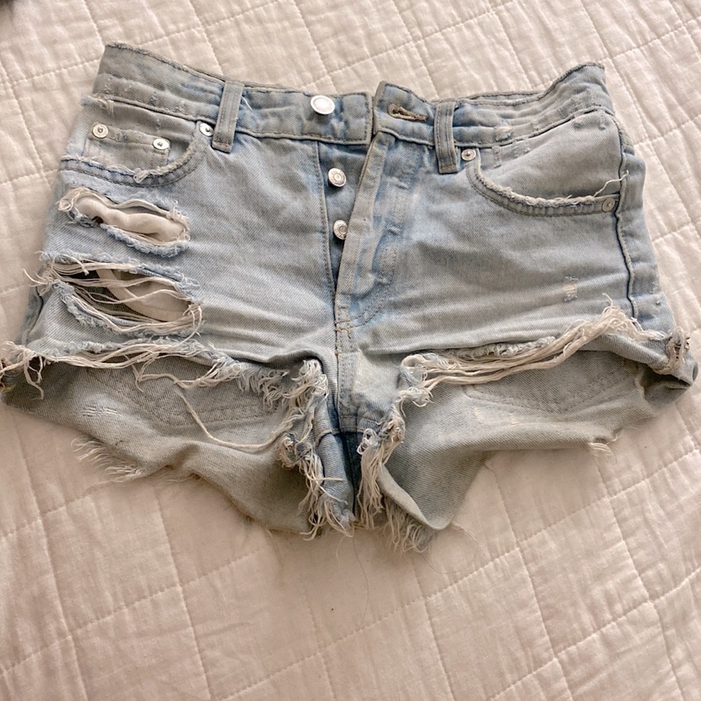Zara High Rise Denim Shorts